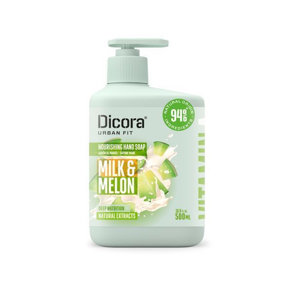 Мило для рук Молоко та диня з вітаміном A Dicora Urban Fit 500 мл 8410262902257 фото
